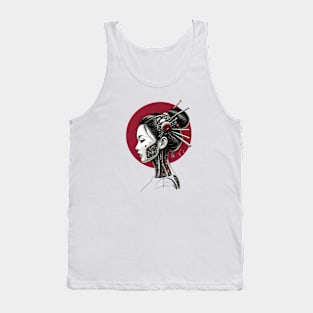 Cyberpunk women with cybernetics Tank Top